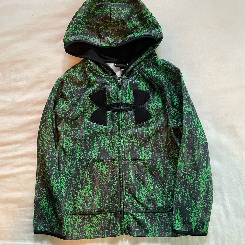 Under Armour boys Green and Black Hoodie